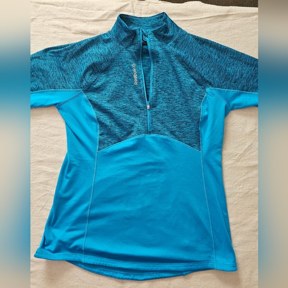 Reebok Speedwick Teal Quarter-Zip Performance Top. VGC. - Picture 1 of 8